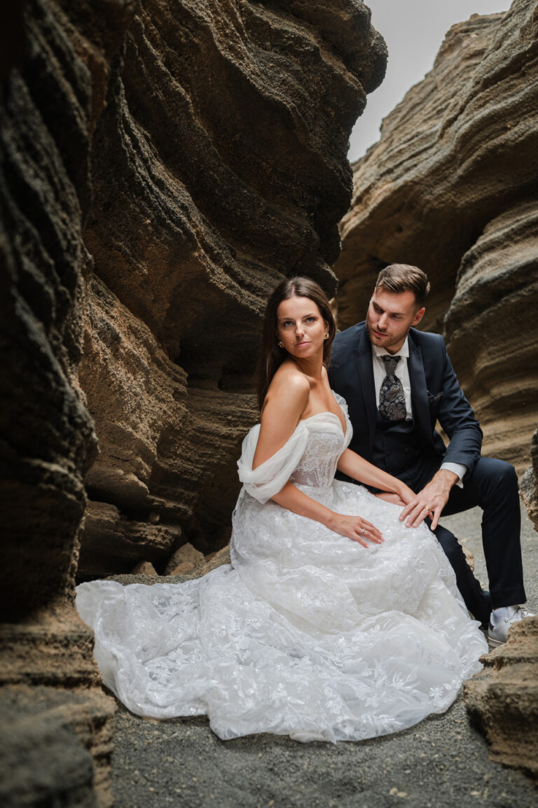 Photographie de mariage couple lune de miel à lanzarote photographe laurent souday studio